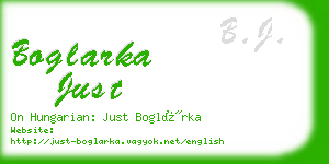 boglarka just business card